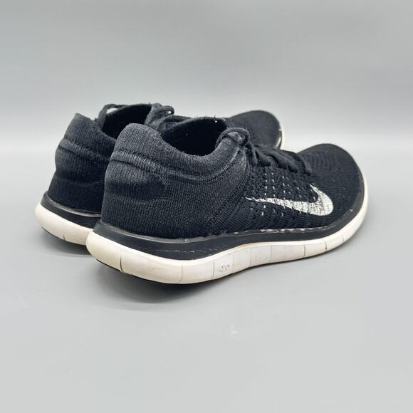 Nike Shoes Womens 7 Black White Free Flyknit 4.0 Minimalist Running Sneakers - Picture 8 of 10